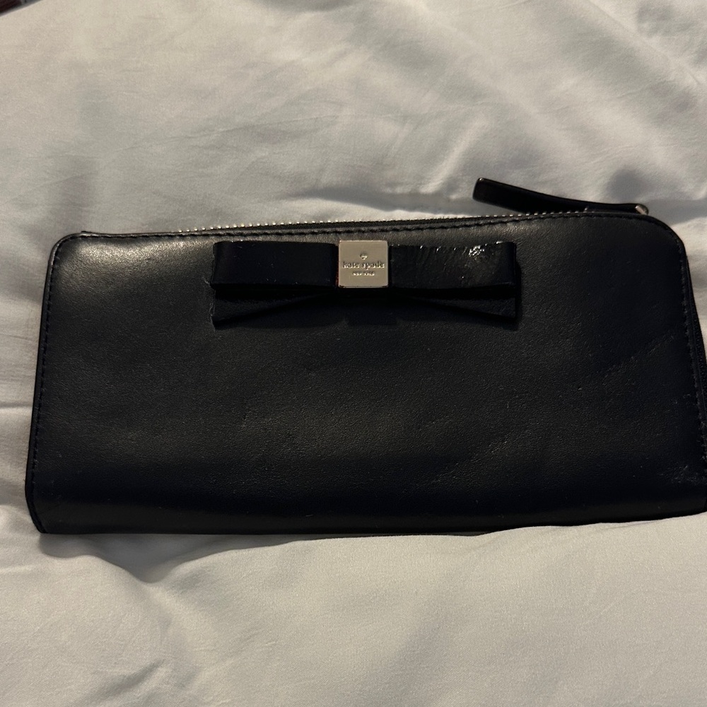 Kate Spade Black Bow Accent Clutch